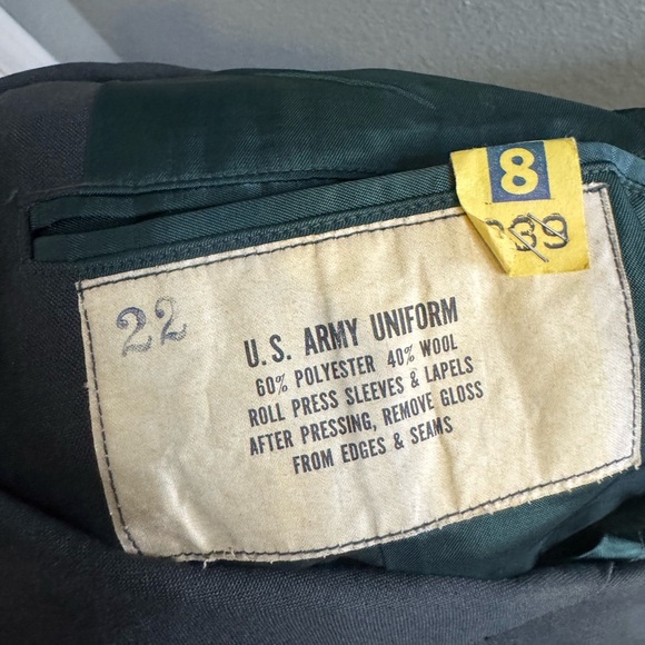 US ARMY CLASS A GREEN UNIFORM DRESS JACKET | 38R. - Picture 12 of 12